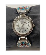 Ladies Studio Time Silver Tone Double Clasps Watch Working New Battery - €19,37 EUR