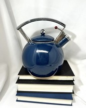 COPCO Water Kettle Pot Stovetop Teapot Blue Stainless Steel post Modern design - $24.31