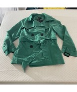 Style &amp; Co. Womens Green Double Breasted Trench Coat, Jacket, Rain, sz PS - $28.22