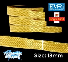 GOLD Mylar braid &quot;Size 13mm&quot; For Army Uniform&#39;Vestment&#39;Fancy Costume. - $4.37