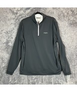 Peter Millar Crown Sport 1/4 Zip Mens Large Pullover Golf Black Performance - $31.99