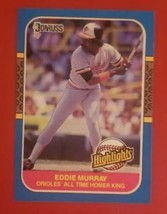1987 Donruss Highlights Eddie Murray #37 Baltimore Orioles FREE SHIPPING - £1.42 GBP