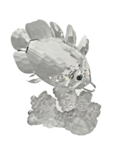 Swarovski Silver Crystal Butterfly Fish On Coral Reef in Original Box 162888 - $113.85