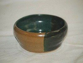 Myers Signed Stoneware Crock Bowl Art Pottery Tri-Colored Abstract Designs - £15.81 GBP