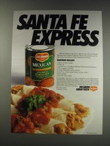 1991 Del Monte Mexican Style Stewed Tomatoes Ad - recipe for Ranchero Rollups - £14.90 GBP