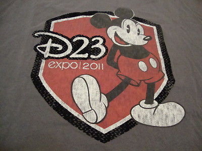 Primary image for Walt Disney World Disneyland Store Mickey Mouse D23 Expo 2011 Gray T Shirt XL