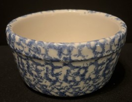 Vintage Roseville G.E. Henn Pottery Spongeware Crock Bowl Butter Dish 5&quot; - £9.75 GBP