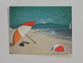 20 Blank Stationary Note Cards - Beautiful Beach Umbrella *No Envelope* - £7.97 GBP