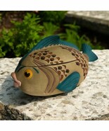Vtg Colorful Fish Cookie Jar Canister W/ Lid Or Soup Tureen Ceramic Terr... - $1,130.75 MXN