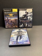 3 PlayStation 2 Video Games Medal Of Honor Vanguard, Call Of Duty & SOCOM US Nav - $6.13