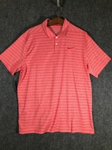 Nike Dri Fit Tee Shirt Mens Extra Large Stretch Red Collar Short Sleeve ... - $27.50