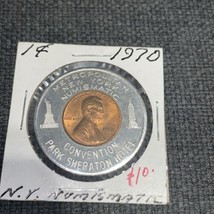Encased Au 1970 D Lincoln Cent New York Metropolitan Numismatic Convention - £2.38 GBP