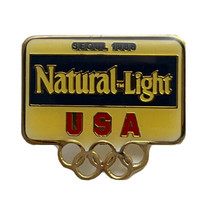 Natural Lite 1988 Seoul South Korea USA Olympics Beer Lapel Hat Pin - £7.82 GBP
