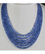 Exclusive Natural Blue Sapphire Beads Round 6 Line 739 Carats Gemstone N... - £4,632.26 GBP