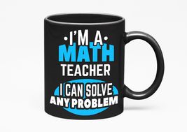 Make Your Mark Design Math Teacher. Cool, Black 11oz Ceramic Mug - £17.11 GBP+