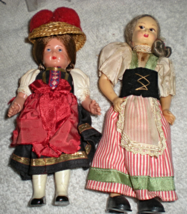 European Dresed Hard Plastic Vintage Dolls Lot of 2 - $6.00