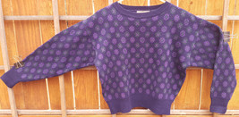 Henry Grethel Wool Sweater-M-100% Lambswool-Dark Blue/Purple-Warm Hip Co... - $32.71