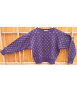 Henry Grethel Wool Sweater-M-100% Lambswool-Dark Blue/Purple-Warm Hip Co... - $44.73 CAD