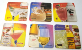 Stoli Bailey&#39;s Pressboard Coasters Set of 6 Smirnoff Cuervo Malibu BV 19... - $15.15