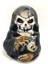 Grim Reaper 90s Glow Eyes Halloween Skull Chain Easter Unlimited Inc. Vtg Rubber - £301.59 GBP