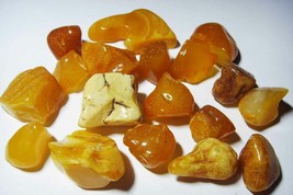 AMBER / raw baltic stones bernstein natural genuine Amber 17 pieces - £219.03 GBP