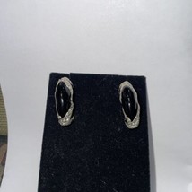 goods silver tone & Black earrings  New premier designs - £11.67 GBP