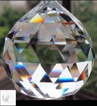 Crystal Prism 30MM 40MM Feng Shui Clear Faceted Hanging Glass Ball Sun C... - £4.20 GBP+