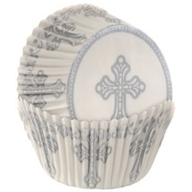 Silver Cross Religious Cupcake Liners 75 Ct - $4.93