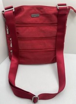 Baggallini Red Zipper Travel RFID Protected Lightweight Crossbody Bag 11” - £18.78 GBP