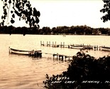 RPPC Leaf Lake Docks and Canoe Boats Henning Minnesota MN Postcard UNP D3 - $4.90
