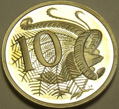 Cameo Proof Australia 1982 10 Cents~Lyrebird~100,000 Minted~Free Shipping - $8.52