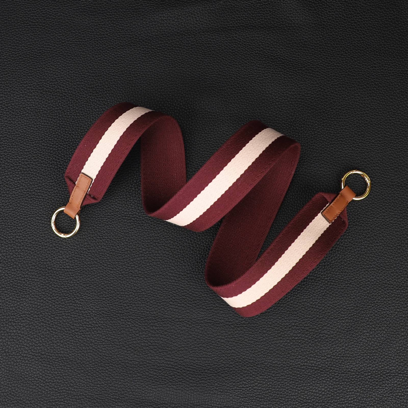 2 inch strip canvas shoulder strap with O ring,O ring is big open for handbag