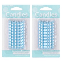 24 Creative Converting Cake Candle, 2.25&quot;, Light Blue  Polka Dot (2x 12) - $6.41