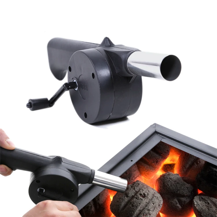 Manual BBQ Air Blower – Hand Crank Grill Fan for Outdoor Barbecue &amp; Camping - $242.47 MXN
