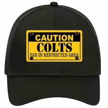 Caution Colts Novelty Black Mesh License Plate Hat - £23.14 GBP
