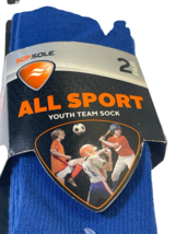 Sofsole Youth All Sport Team Performance Sock 2 Pair Blue, X-Small 5-9.5 - £10.81 GBP