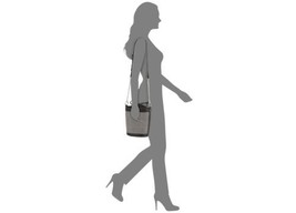 allbrand365 designer Womens Ajae Woven Bucket Bag Color Black Size One Size - £61.47 GBP