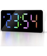 Betus Rainbow Digital Alarm Clock - Compact Modern Desk Clock Large RGB ... - £10.12 GBP