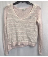 GIRLS SIZE ABERCROMBIE KIDS SIZE Large PINK &amp; White KNIT PULLOVER SWEATER - $7.30