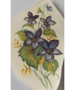 5 Violets Waterslide Ceramic Decals 3.5&quot; - Vintage - $56.39 MXN