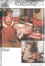 Vintage Simplicity 8772 Christmas Holiday Seat Cover, Tablecloth, Apron, Chair C - £10.21 GBP