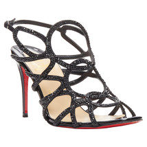 Christian Louboutin Strass Crystal Strappy Sandals Women Black Size 39 - £604.89 GBP