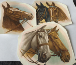 3 Horses Waterslide Ceramic Decals 5&quot; - Vintage - £2.99 GBP