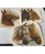 3 Horses Waterslide Ceramic Decals 5&quot; - Vintage - £2.89 GBP