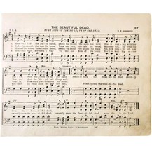 1881 Beautiful Dead Victorian Sheet Music Ohio State Grange Agriculture ... - $19.99
