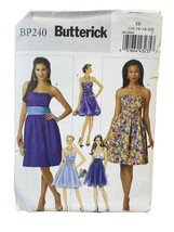 Butterick Sewing Pattern BP240 5457 Dress Gown Strapless Misses Size 14-20 - $9.74