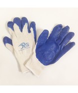 8 Pairs Work Gloves Premium Cotton Blue Latex Palm Coating, One Size Fit... - $6.86