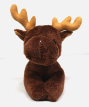 Moose Plush Stuffed Animal Toy 7 Inch Brown Soft Plushie - £6.54 GBP