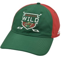 Minnesota Wild Adidas NHL Coaches Cross Stick Adjustable Slouch Hockey Hat - £17.85 GBP