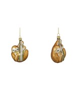 New 4&quot; Gold Sloth with Bamboo Glass Christmas Ornament - €21,42 EUR